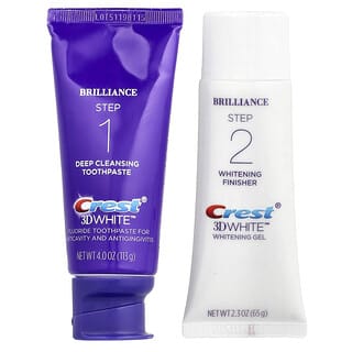 Crest, 3D White, Daily Whitening 2-Step Treatment, 1 Kit