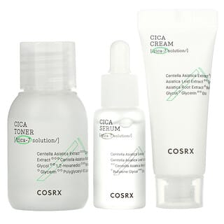 Cosrx, Kit de alivio Cica-7, Para pieles sensibles, Kit de 3 piezas