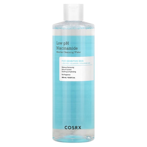 CosRx, 약산성 나이아신아마이드 미셀라 클렌징 워터, 민감성 피부용, 400ml(13.52fl oz)