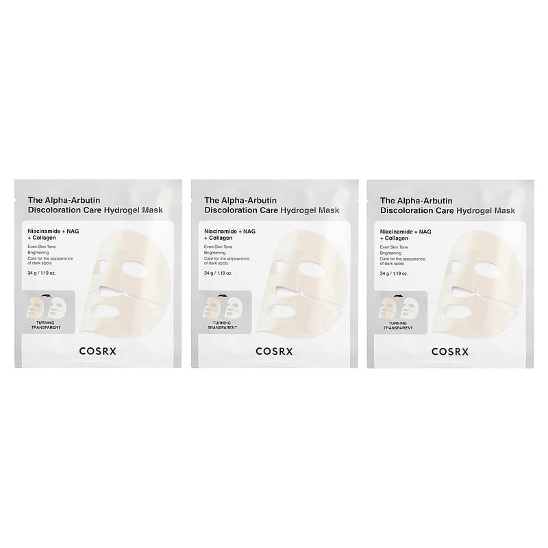 The Alpha-Arbutin Discoloration Care Hydrogel Beauty Mask, 3