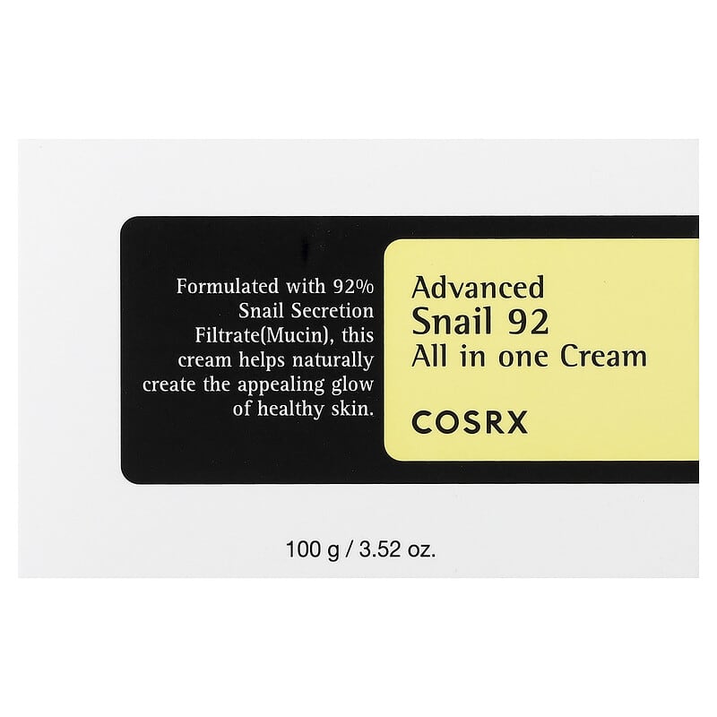 Advanced Snail 92, All in One Cream, 3.52 oz (100 g)