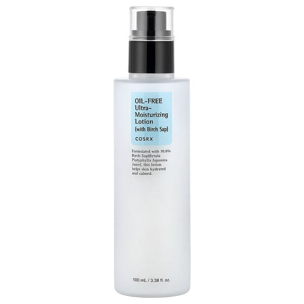 CosRx, 오일 무함유 초보습 로션, 자작나무 수액 함유, 100ml(3.38fl oz)