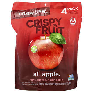 Crispy Green, 크리스피 프루트, 100% 사과, 4팩, 각 15g(0.53oz)