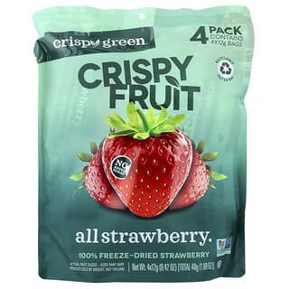 Crispy Green, Crispy Fruit, All Strawberry, 4 Pack, 0.42 oz (12 g) Each