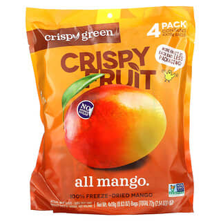 Crispy Green, Crispy Fruit, All Mango, 4 Pack, 0.63 oz (18 g) Each