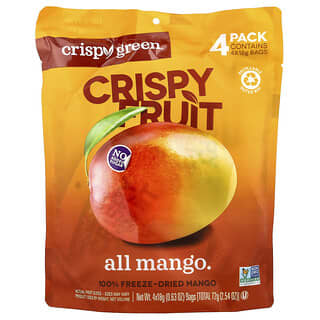 Crispy Green, Crispy Fruit, All Mango, 4 Pack, 0.63 oz (18 g) Each