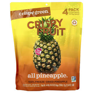 Crispy Green, Knusprige Früchte, alle Ananas, 4er Pack, je 18 g (0,63 oz.)