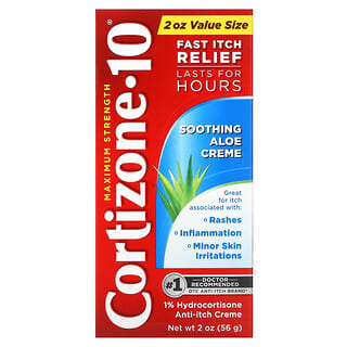 Cortizone 10, Maximum Strength, Soothing Aloe Creme, 2 oz (56 g)