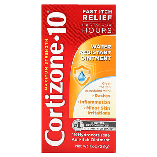 Cortizone 10, Ungüento de máxima concentración resistente al agua, 28 g (1 oz)