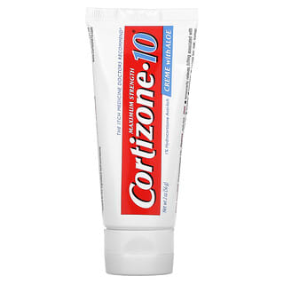 Cortizone 10, Crema antiprurito de hidrocortisona al 1% con aloe, Máxima concentración, 56 g (2 oz)