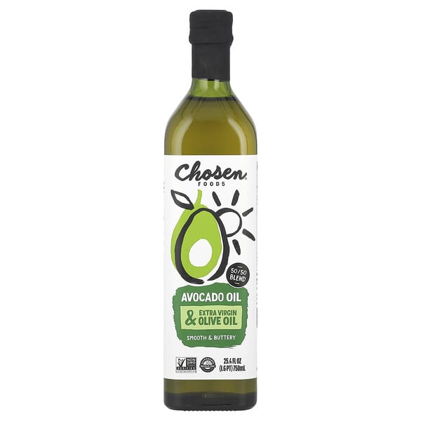 Chosen Foods, Avocado Oil &amp; Extra Virgin Olive Oil, 25.4 fl oz (750 ml)