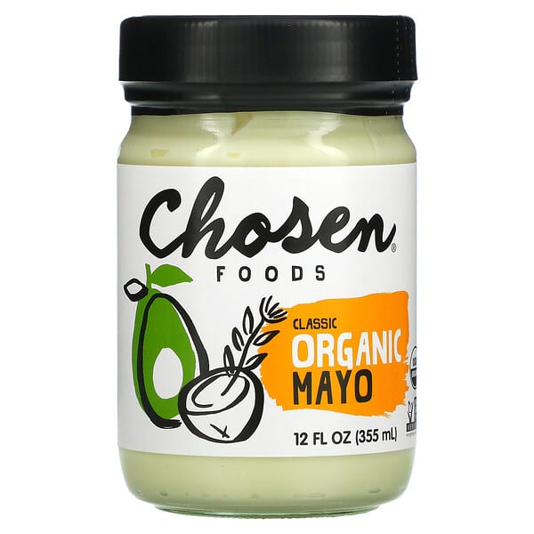Chosen Foods, Mayonesa orgánica clásica, 355 ml (12 oz. Líq.)
