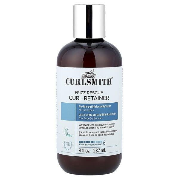 Curlsmith, Frizz 레스큐 컬 리테이너, 중간 고정력, 모든 컬 타입에 적합, 237ml(8fl oz)