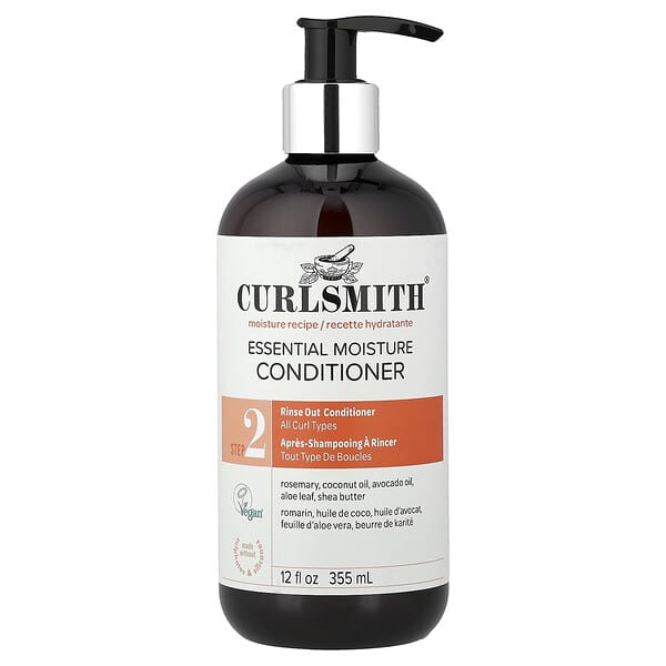 Curlsmith, Acondicionador humectante esencial, Paso 2, Todo tipo de rizos, 355 ml (12 oz. líq.)