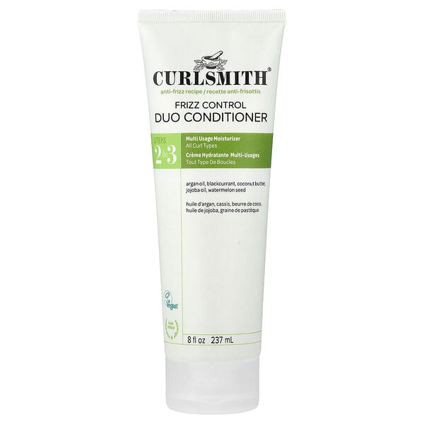 Curlsmith, Frizz 컨트롤 듀오 컨디셔너, 모든 컬 타입, 237ml(8fl oz)