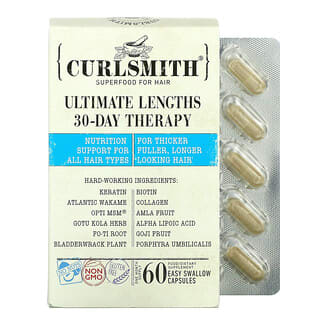 Curlsmith, Terapia de 30 días de duración máxima, 60 cápsulas de fácil ingestión