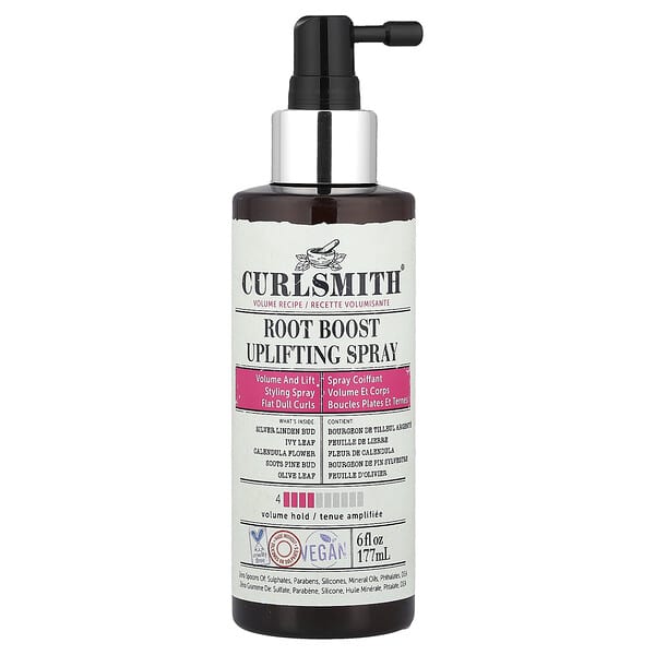 Curlsmith, 뿌리 부스트 업리프팅 스프레이, 볼륨 고정, 평평하고 칙칙한 컬, 177ml(6fl oz)