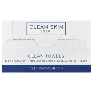 Clean Skin Club, Toallas limpias desechables, 25 unidades