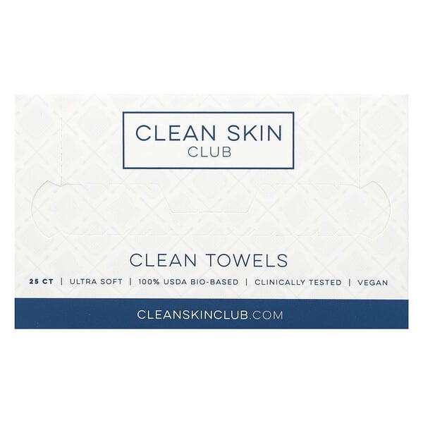 Clean Skin Club, 清潔毛巾，一次性，25 件