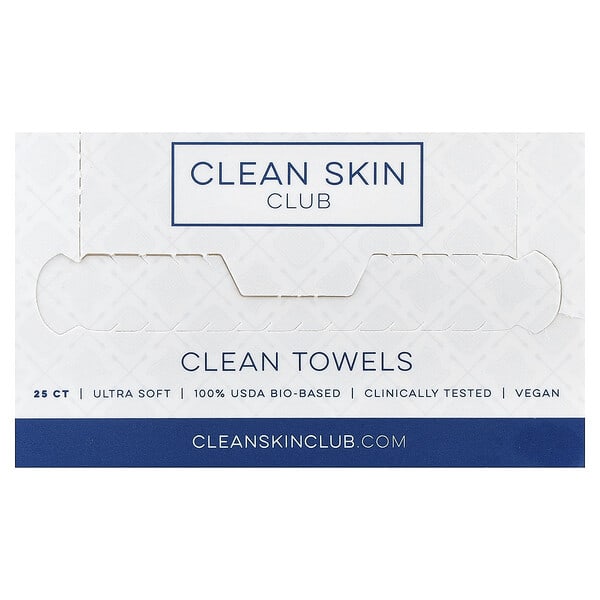 Clean Skin Club, 清潔毛巾，一次性，25 件