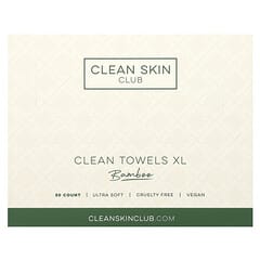  Clean Skin Club Bamboo Clean Towels XL, galardonada toalla  facial desechable, toallitas secas para quitar maquillaje, 100% fibras de  bambú, súper suaves para pieles sensibles, 50 unidades : Belleza y Cuidado  Personal