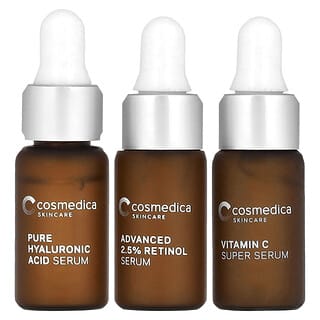 Cosmedica Skincare, Essential Serum Minis, essenzielles Serum, 3-teiliges Set