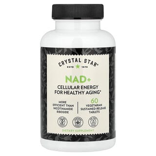 Crystal Star, NAD+, 60 Vegetarian Sustained-Release Tablets
