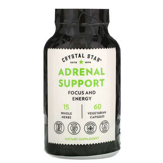 Crystal Star, Adrenal Support, 60 Vegetarian Capsules