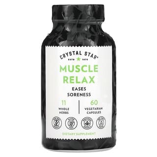 Crystal Star, Muscle Relax, для расслабления мышц, 60 вегетарианских капсул