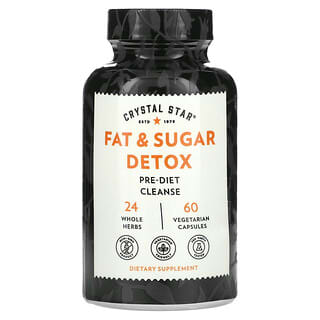 Crystal Star, средство для детоксикации жиров и сахара, 60 вегетарианских капсул