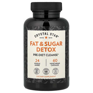 Crystal Star, Fat & Sugar Detox, 60 Vegetarian Capsules