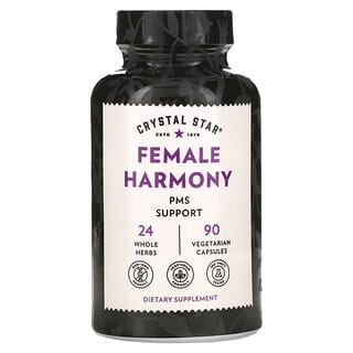 Crystal Star, Suplemento para la armonía femenina, Alivio para los síntomas premenstruales, 90 cápsulas vegetales