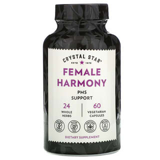 Crystal Star, Suplemento para la armonía femenina, Alivio para los síntomas premenstruales, 60 cápsulas vegetales