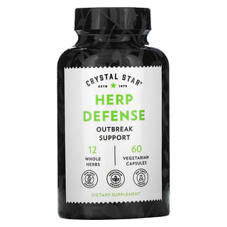 Crystal Star, Défense contre l'herpès, 60 capsules végétariennes