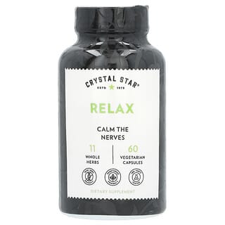 Crystal Star, Relax, Entspannung, 60 pflanzliche Kapseln