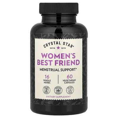 Crystal Star, Women's Best Friend Menstrual Support Vegetarian Capsules, 60 Capsules