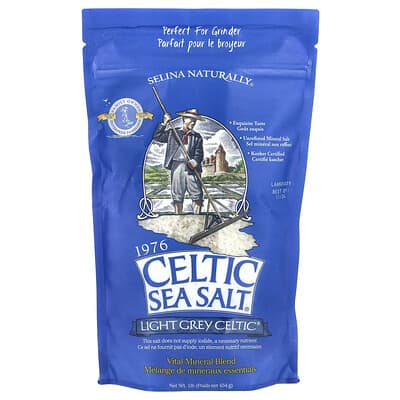 Celtic Sea Salt, Light Grey Celtic（ライトグレー ケルティック）、必須ミネラルブレンド、454g