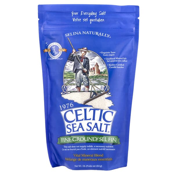 Celtic Sea Salt, 細磨, 重要礦物混合鹽, 1 磅 (454 克)