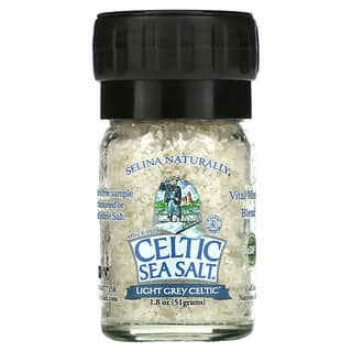 Celtic Sea Salt, Light Grey Celtic, Vital Mineral Blend, Mini Salt Grinder, 1.8 oz (51 g)