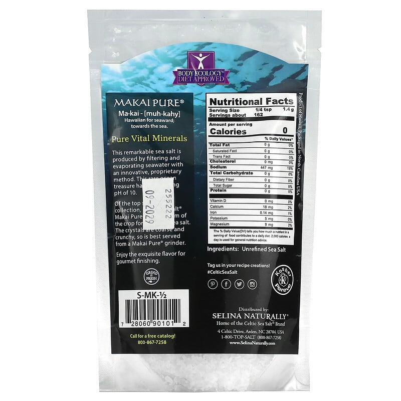 Makai Pure, Sal marina sin refinar, 227 g (1/2 lb)