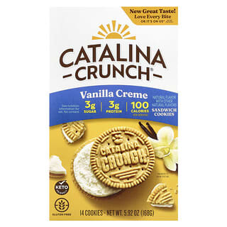 Catalina Crunch, Бисквитки за сандвич, ванилов крем, 14 бисквитки, 168 g (5,9 oz)