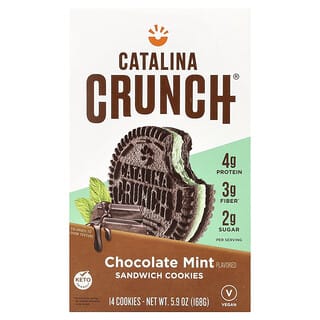 Catalina Crunch, Sandwich Cookies, Chocolate Mint, 14 Cookies, 5.9 oz (168 g)