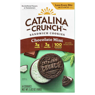 Catalina Crunch, Galletas tipo sándwich, Chocolate y menta, 14 galletas, 168 g (5,92 oz)