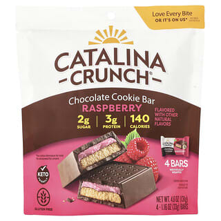 Catalina Crunch, Шоколадное печенье, малиновое, 4 батончика, 33 г (1,16 унции)