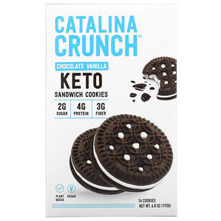 Catalina Crunch, Keto Sandwich Cookies, Шоколадно-ванильное печенье, 16 печений, 6,8 унции (193 г)