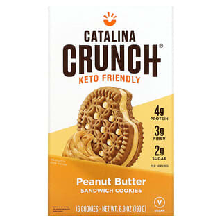 Catalina Crunch, Biscoitos Cetogênicos, Manteiga de Amendoim, 16 Biscoitos, 193 g (6,8 oz)