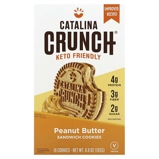 Catalina Crunch, Biscoitos Cetogênicos, Manteiga de Amendoim, 16 Biscoitos, 193 g (6,8 oz)