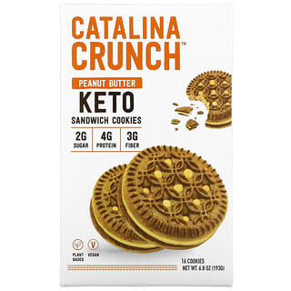 Catalina Crunch, Keto Sandwich Cookies, Арахисовое масло, 16 печенья, 6,8 унции (193 г)