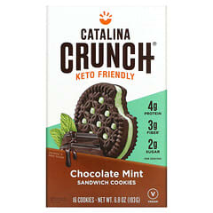 Catalina Crunch, ケト対応サンドイッチクッキー、チョコレートミント、クッキー16枚、193g（6.8オンス）