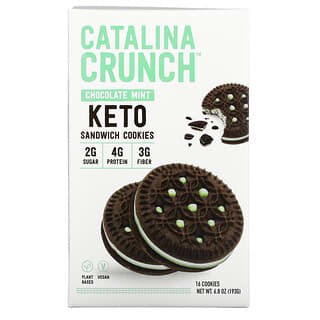 Catalina Crunch, 生酮三明治餅乾，巧克力薄荷味，16 塊，每塊 6.8 盎司（193 克）